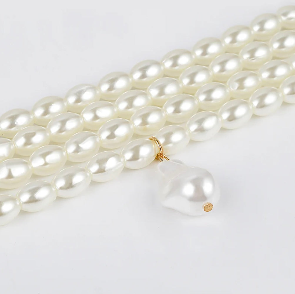 Collier Riviera Perlé