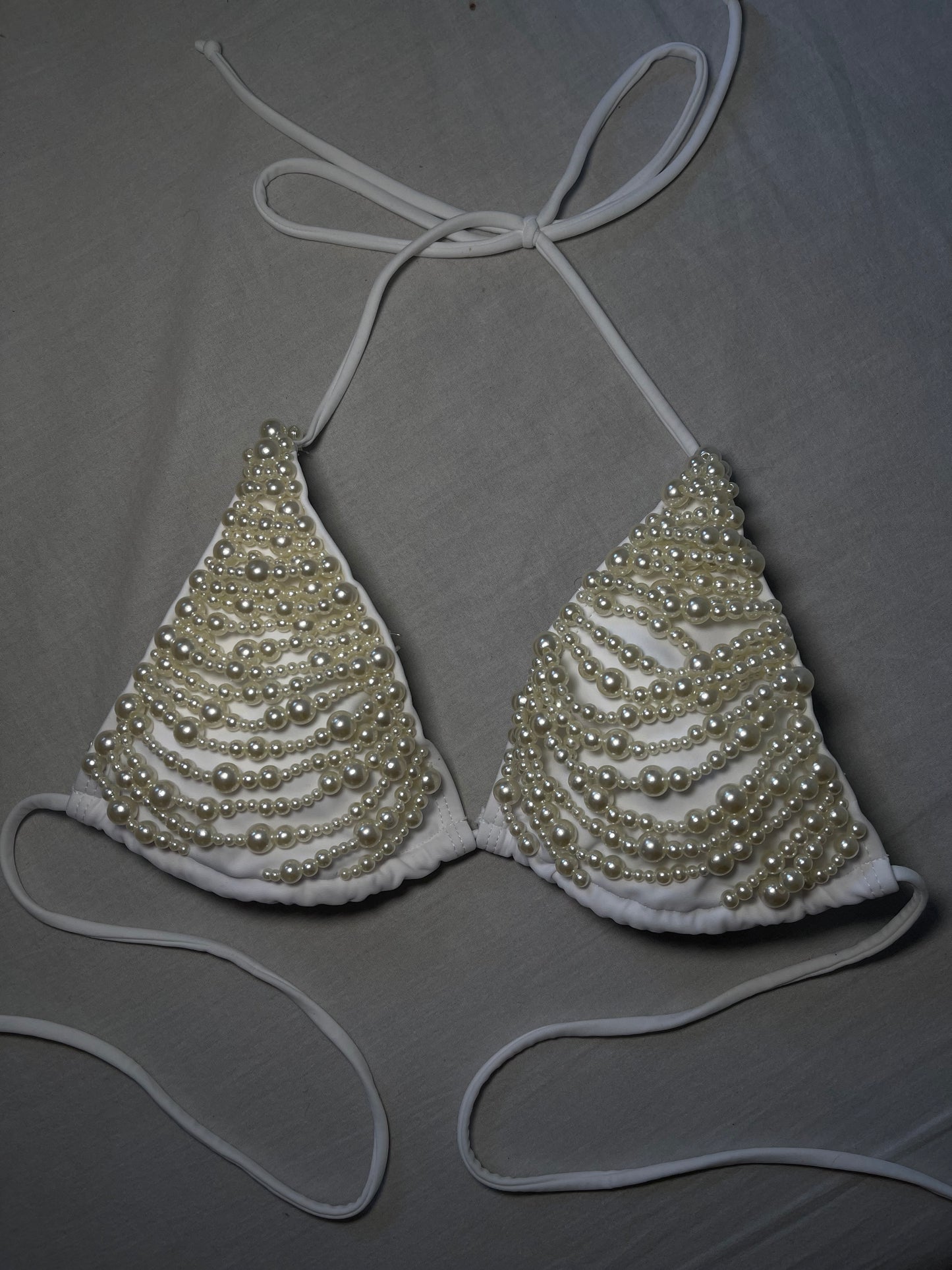 Bikini Blanc Perlé – Édition Luxe