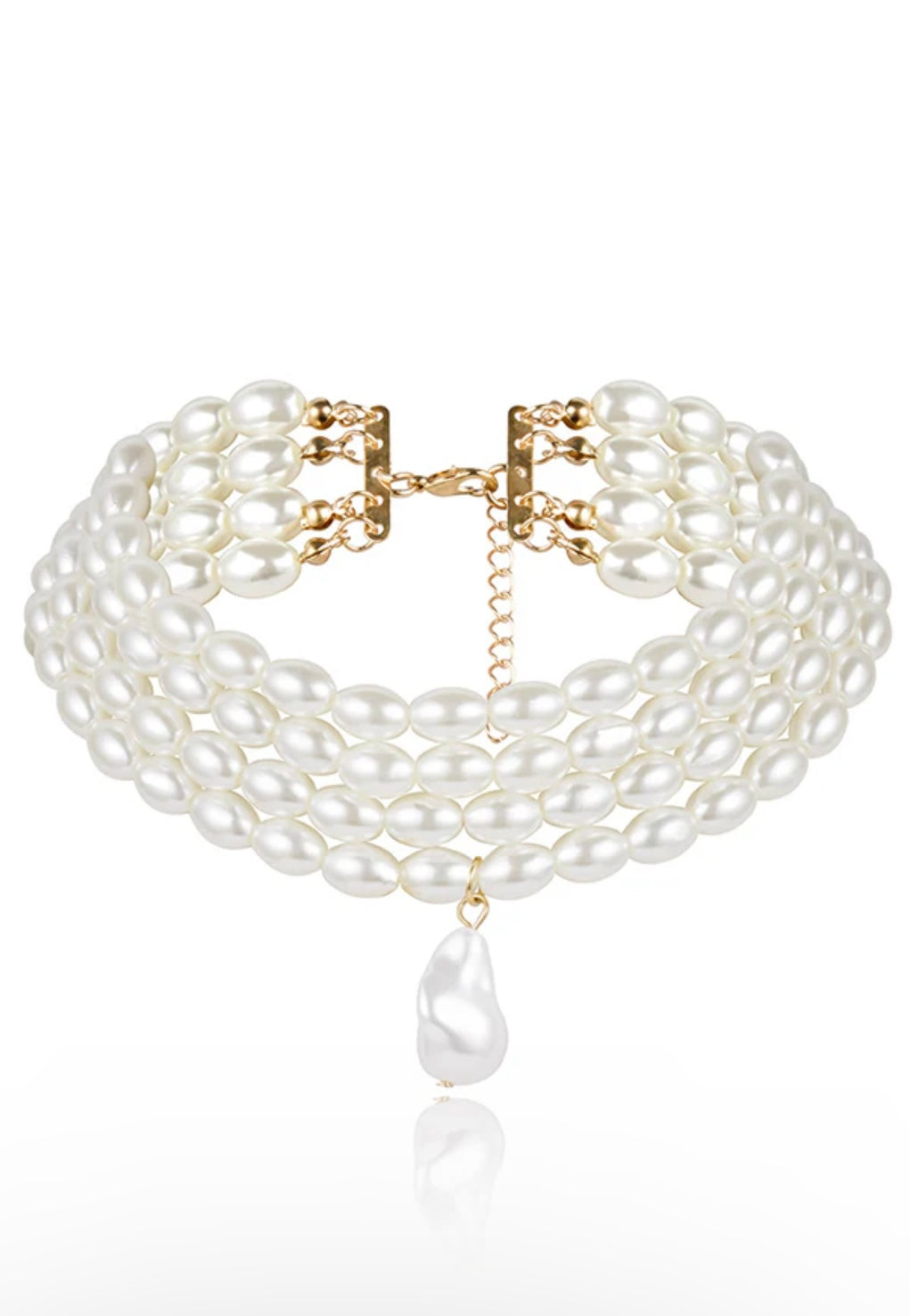 Collier Riviera Perlé