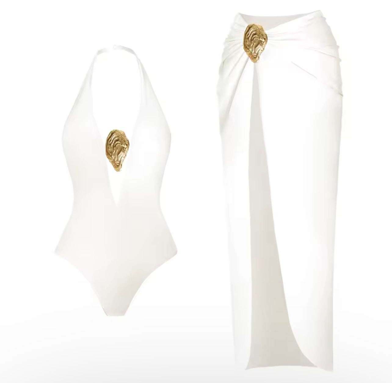 Ensemble Bikini & Jupe avec
Détail Doré