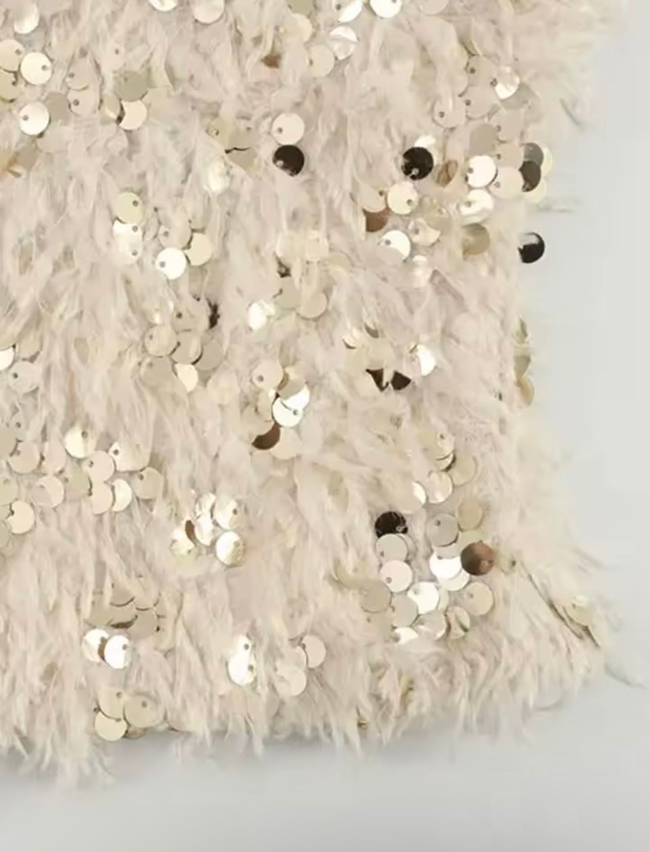 Top bustier plûmes à sequins