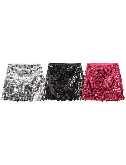 Jupe à sequins brillants
