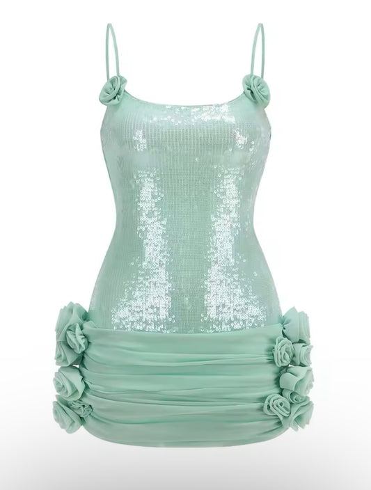 Robe “Éclat Menthe”