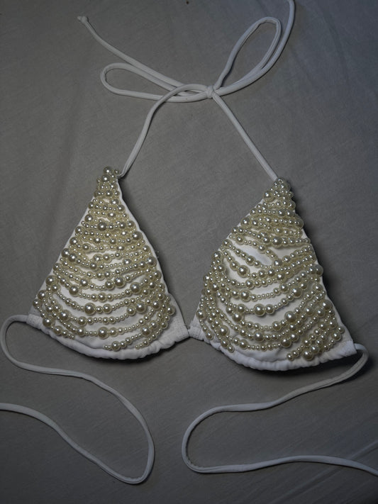 Bikini Blanc Perlé – Édition Luxe