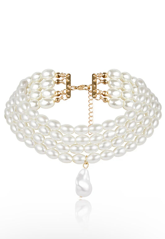 Collier Riviera Perlé